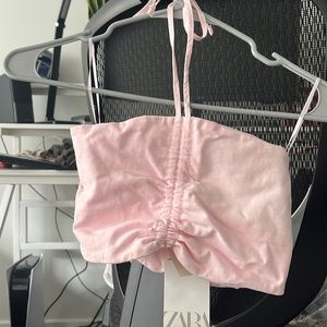 Zara pink bandeau top